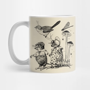 Weirdcore mice bird and mushrooms Mug